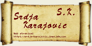 Srđa Karajović vizit kartica